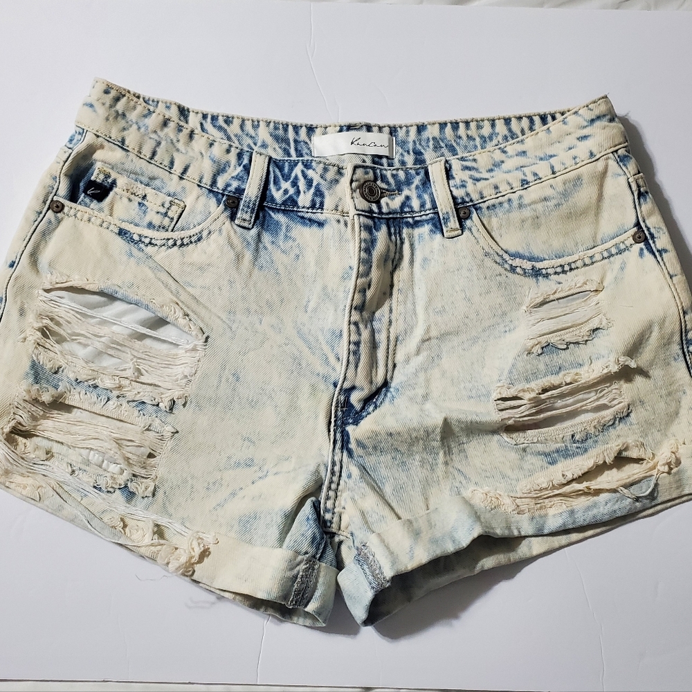 KanCan Light Blue Distressed Jean Shorts
